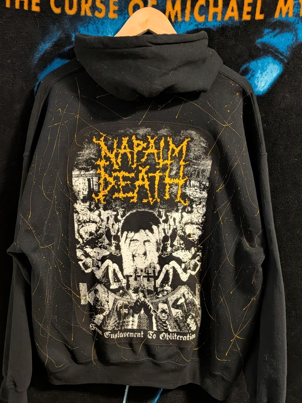 Custom Sewn "Napalm Death" Hoodie - Death Metal Band Hoodie